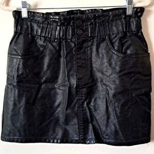 Black Leather Mini Skirt